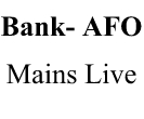 Bank- AFO Mains Live