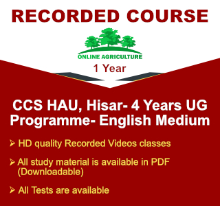 CCS HAU, Hisar- 4 Years  UG Programme- English Medium 